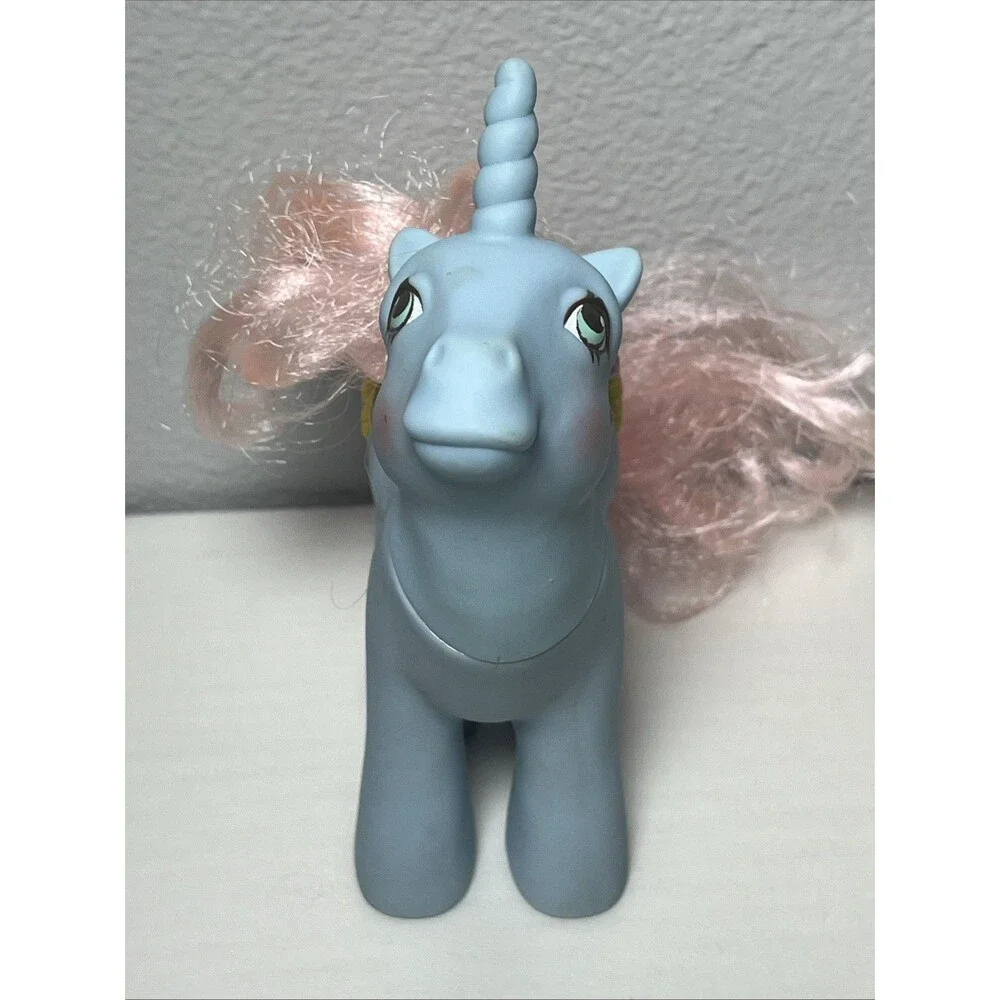 Vtg My Little Pony G1 blue Sundae Best Coco Berry unicorn 3D ice cream cone 1987